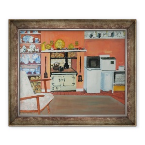Tablou inramat - Joan Thewsey - Cabana Bucatarie, Red Cottage Studios, Suffolk cu Rayburg, 2000, 70 x 85 cm