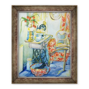 Tablou inramat - Joan Thewsey - Cabana Interior, cu Cat, 2000, 50 x 60 cm