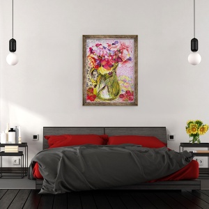 Tablou inramat - Joan Thewsey - Mazare dulce cu cirese si capsuni, 70 x 90 cm - Img 3