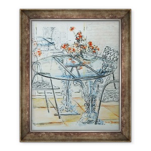 Tablou inramat - Joan Thewsey - Patio Gradina Pale,2010, 70 x 85 cm