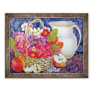 Tablou inramat - Joan Thewsey - Primulas si Mere, 70 x 90 cm