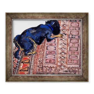 Tablou inramat - Joan Thewsey - Saskia pe un covor modelat, 2000, 70 x 85 cm