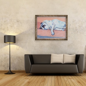 Tablou inramat - Joan Thewsey - Sleeping Pug Doi, 2000, 70 x 90 cm - Img 2