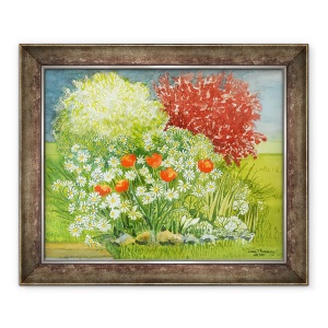 Tablou inramat - Joan Thewsey - Suffolk Garden, Ploaie Veni,2011, 50 x 60 cm