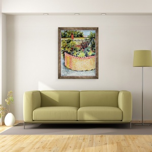Tablou inramat - Joan Thewsey - Vedere prin acoperisuri la campuri, 60 x 80 cm - Img 2