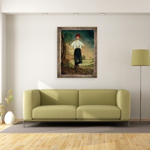 Tablou inramat - Johann Baptist Reiter - Lucrator, 60 x 80 cm - Img 2