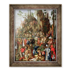 Tablou inramat - Johann Christian Ruprecht - Martiriul celor zece mii, copie a unui tablou de Albrecht Durer, 70 x 85 cm