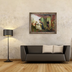 Tablou inramat - Johann Heinrich Ramberg - Malvolio before Olivia, 60 x 80 cm - Img 2
