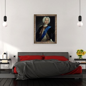Tablou inramat - Johann Heinrich Wedekind - Portretul tarului Petru al II-lea 1715-1730, 70 x 90 cm - Img 3
