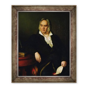 Tablou inramat - Johann Leberecht Eggink - Portretul lui Ivan A. Krylov, 50 x 60 cm