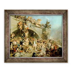 Tablou inramat - Johann Zoffany - jefuind crama Regelui, 70 x 85 cm