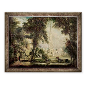 Tablou inramat - John Constable - Catedrala Salisbury din motive episcopale, 70 x 90 cm