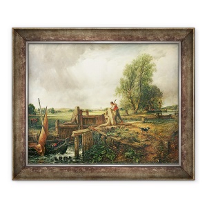 Tablou inramat - John Constable - O barca care trece printr-o incuietoare, 50 x 60 cm