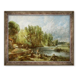 Tablou inramat - John Constable - Tinerii Waltonieni - Stratford Mill, 60 x 80 cm
