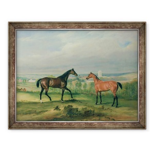 Tablou inramat - John E. Ferneley - Vanatorii preferati ai contelui Bathyany la Melton Mowbray, 70 x 90 cm
