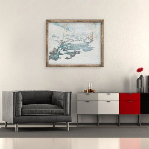 Tablou inramat - John Henry Twachtman - Iceata, 70 x 85 cm - Img 2