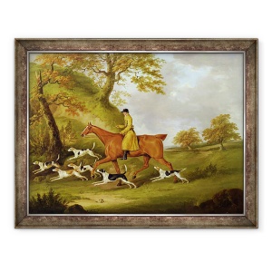 Tablou inramat - John Nott Sartorius - Vanator si Caini de vanatoare, 70 x 90 cm