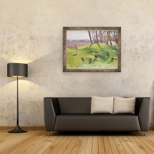 Tablou inramat - John Singer Sargent - Peisaj cu Goatherd, 70 x 90 cm - Img 2