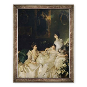 Tablou inramat - John Singer Sargent - Surorile Wyndham, Lady Elcho, dna Adeane si dna Tennant, 60 x 80 cm