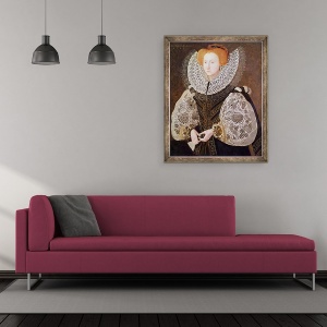 Tablou inramat - Johnr Bettes the Younger - Fata Necunoscuta, 20 de, 50 x 60 cm - Img 2