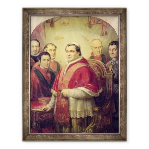 Tablou inramat - Jose Galofre Y Coma - Papa Pius IX 1792-1878 1847, 60 x 80 cm