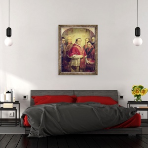 Tablou inramat - Jose Galofre Y Coma - Papa Pius IX 1792-1878 1847, 70 x 90 cm - Img 3
