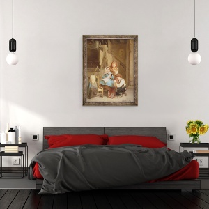 Tablou inramat - Joseph-Athanase Aufray - Dressing Dolly, 70 x 90 cm - Img 3