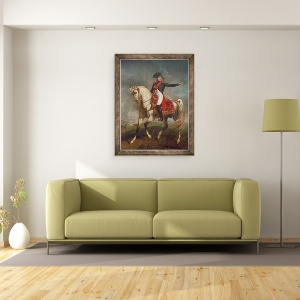 Tablou inramat - Joseph Chabord - Portret Ecvestru Al lui Napoleon I 1769-1821 1810, 60 x 80 cm - Img 2
