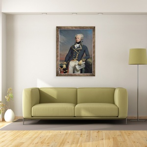 Tablou inramat - Joseph Desire Court - Portretul lui Gilbert Motier 1757-1834 Marchizul de La Fayette ca general locotenent, 60 x 80 cm - Img 2