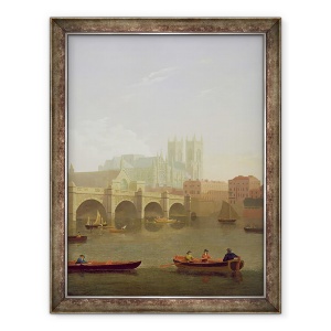 Tablou inramat - Joseph Farington - Westminster Abbey si Podul Westminster Vazut din Sud, 70 x 90 cm