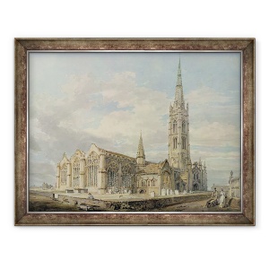 Tablou inramat - Joseph Mallord William Turner - Biserica Grantham din Lincolnshire, 60 x 80 cm