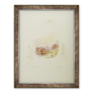 Tablou inramat - Joseph Mallord William Turner - Design pentru o ilustratie pentru Doamna lacului a lui Walter Scott, 70 x 90 cm