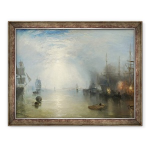 Tablou inramat - Joseph Mallord William Turner - Keelmen Heaving in carbuni de lumina lunii, 70 x 90 cm