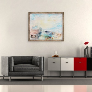 Tablou inramat - Joseph Mallord William Turner - Vedere la Lyons, 50 x 60 cm - Img 2