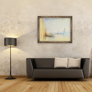 Tablou inramat - Joseph Mallord William Turner - Venetia, Gura Canalului Mare, 60 x 80 cm - Img 2