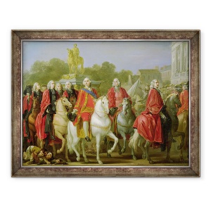 Tablou inramat - Joseph-Marie Vien the Elder - Inaugurarea locului Ludovic al XV-lea, 70 x 90 cm