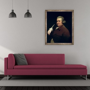 Tablou inramat - Joseph Wright of Derby - Portretul Dr. Erasmus Darwin 1731-1802 om de stiinta, inventator si poet, bunicul lui Charles Darwin, 50 x 60 cm - Img 2
