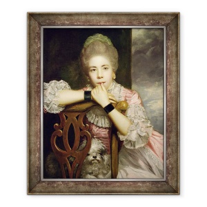 Tablou inramat - Joshua Reynolds - Doamna Abington ca Miss Prue in Dragostea pentru dragoste a lui Congreve, 70 x 85 cm