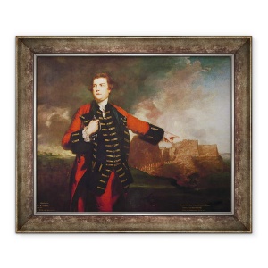 Tablou inramat - Joshua Reynolds - Generalul William Keppel, cu asalt Castelul Morro, 50 x 60 cm