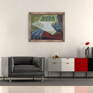 Tablou inramat - Juan Gris - Castronul cu fructe, 50 x 60 cm - Img 2