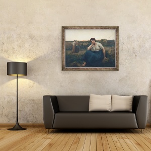 Tablou inramat - Jules Breton - Seara, 60 x 80 cm - Img 2