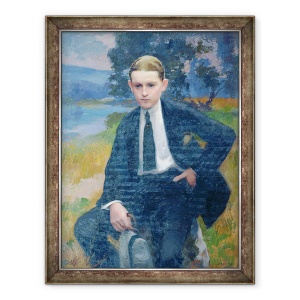 Tablou inramat - Jules Ernest Renoux - Portretul lui Marcel Renoux in varsta de aproximativ 13 sau 14 ani, 60 x 80 cm
