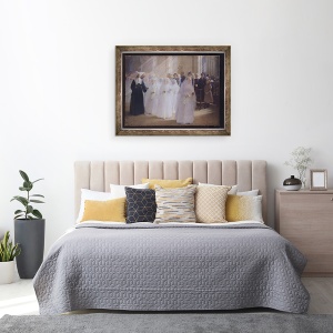 Tablou inramat - Jules Triquet - Comuniune solemna, 70 x 90 cm - Img 3