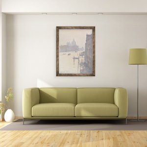 Tablou inramat - Julian Barrow - Rasarit de soare de la Podul Accademia, 70 x 90 cm - Img 2