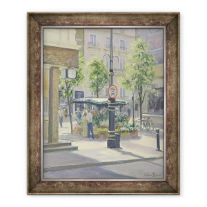 Tablou inramat - Julian Barrow - Stall de flori strada Bond, 50 x 60 cm
