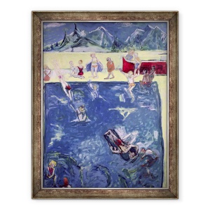 Tablou inramat - Julie Held - inotatori in Wengen, 60 x 80 cm