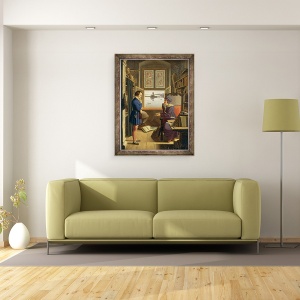 Tablou inramat - Julius Oldach - Mephisto si Studentul, 60 x 80 cm - Img 2