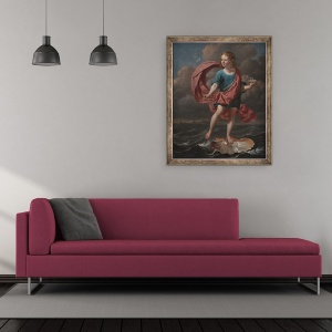 Tablou inramat - Karel Dujardin - Baiat suflare bule de sapun. Alegorie privind tranzitoria si concizia vietii, 50 x 60 cm - Img 2