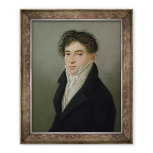 Tablou inramat - Karl Wilhelm Bardou - Portretul Contelui A. Kisseleff, 50 x 60 cm