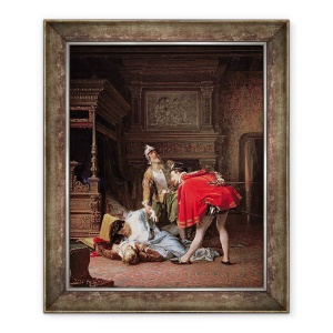Tablou inramat - Karlis Fridikh Huns - O scena din Noaptea Sfantului Bartolomeu, 50 x 60 cm
